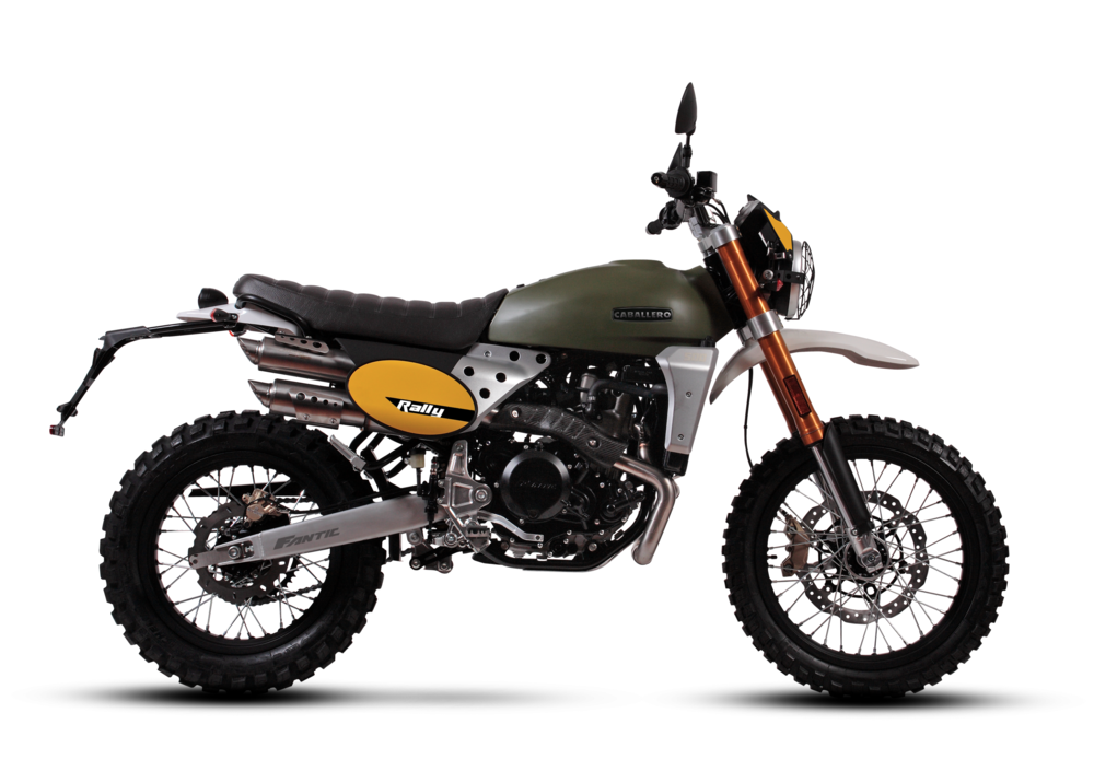 FANTIC CABALLERO RALLY 500 e o protótipo E-Scrambler Elétrica