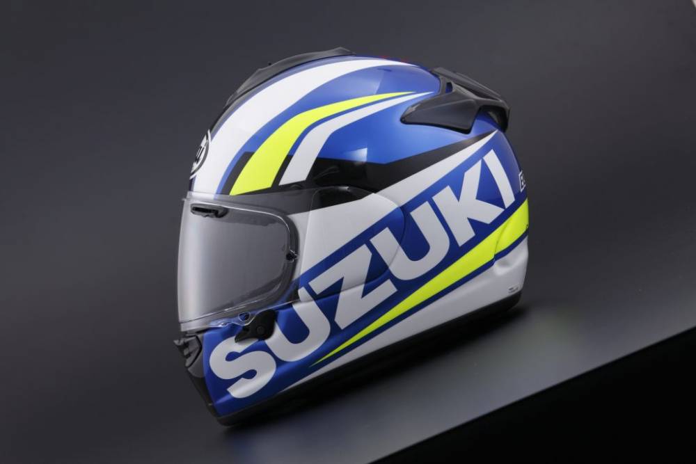 Novo Capacete ARAI com as cores da Suzuki ECSTAR de MotoGP