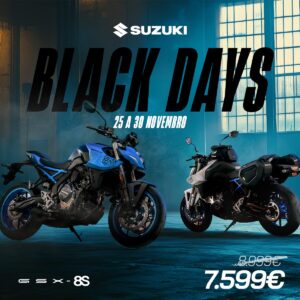 Suzuki: Campanha Black Friday para a GSX-8S de 28 a 30 de Novembro! thumbnail