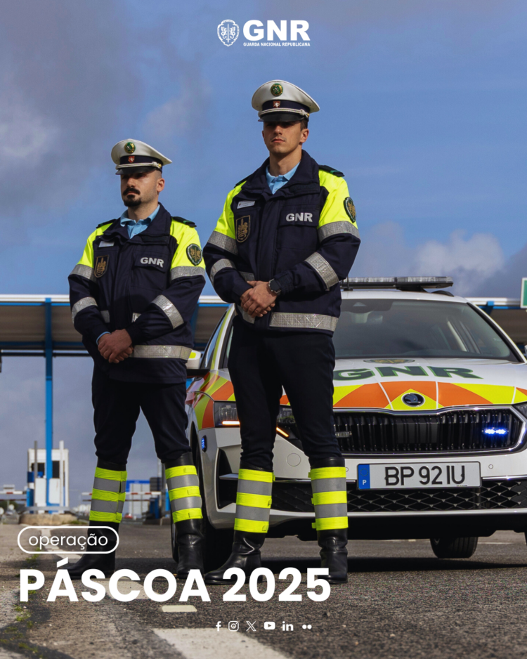 GNR: Operação “Páscoa 2025” registou 1 951 acidentes, 4 vítimas mortais, 23 feridos graves e 517 feridos leves