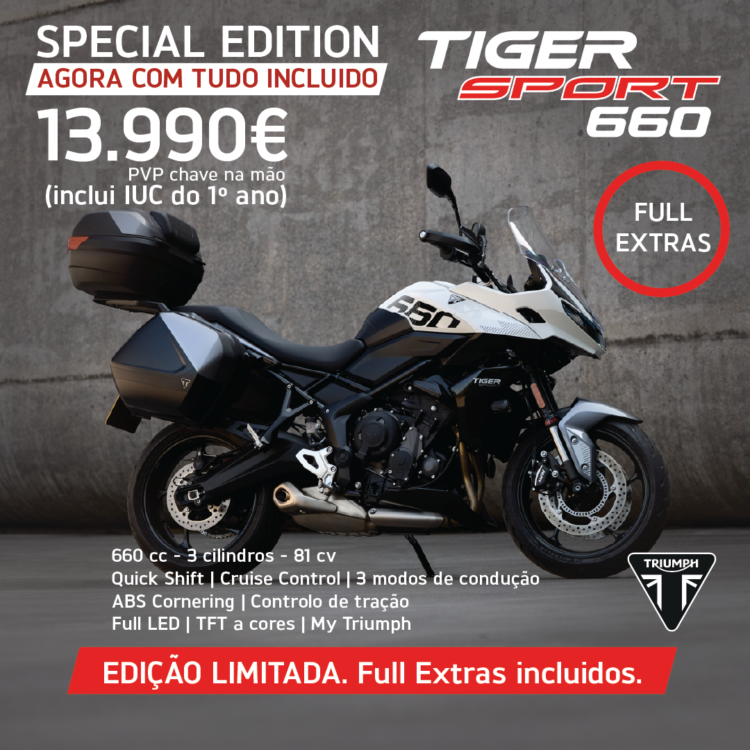 Triumph Tiger Sport 660: Edição Especial Full Extras