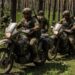 As motos do exército ucraniano na guerra contra Putin