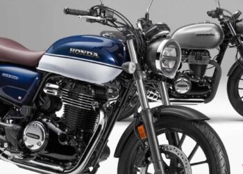 Honda GB350S com pintura bicolor