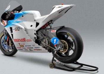 Patente com o desenho de uma Honda Fireblade elétrica