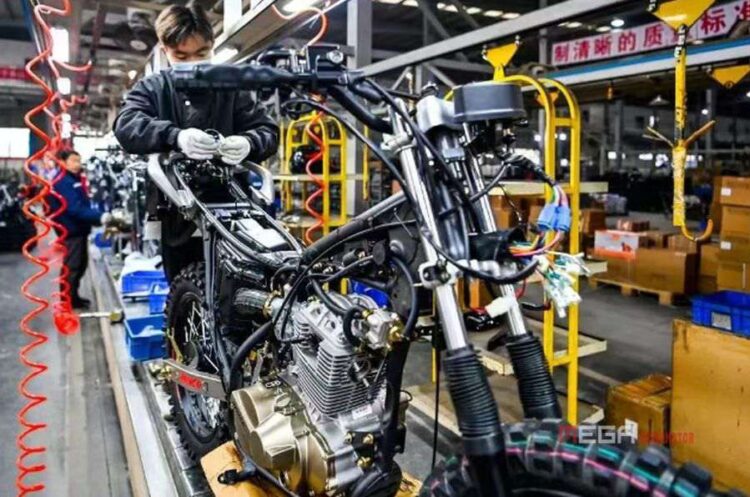 Exportações de motos chinesas continuaram a crescer em julho