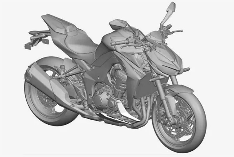 Kawasaki Z1100 2026 revelada em planos
