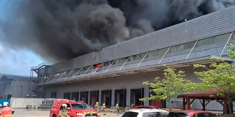 Choque de incêndio em fábrica Honda em Barcelona