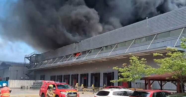 Choque de incêndio em fábrica Honda em Barcelona