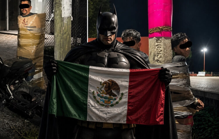 “Batman” mexicano limpa as ruas amarrando ladrões de motas a postes