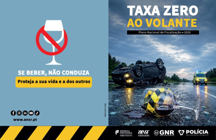 ANSR, GNR e PSP lançam campanha de segurança rodoviária contra a condução sob o efeito do álcool